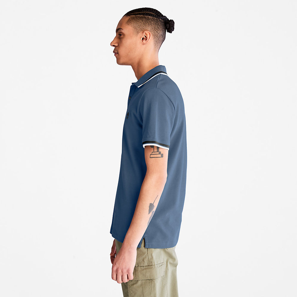 Millers River Tipped Polo Shirt for Men in Blue Timberland For Sale