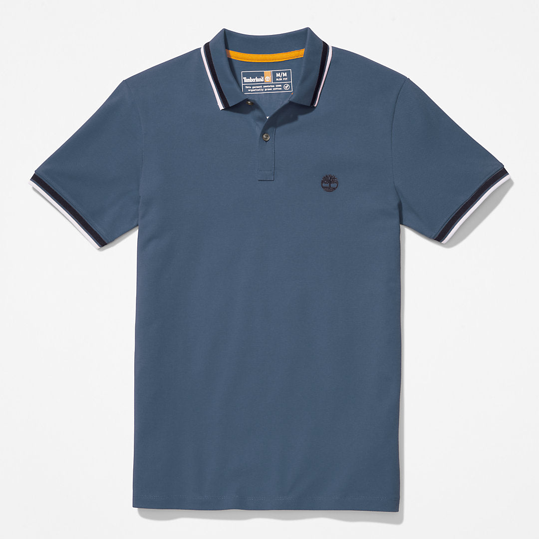 Millers River Tipped Polo Shirt for Men in Blue Timberland For Sale