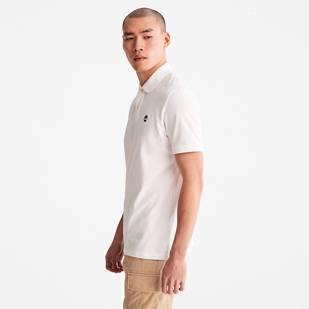 Millers River Pique Polo Shirt for Men in White Timberland Sale