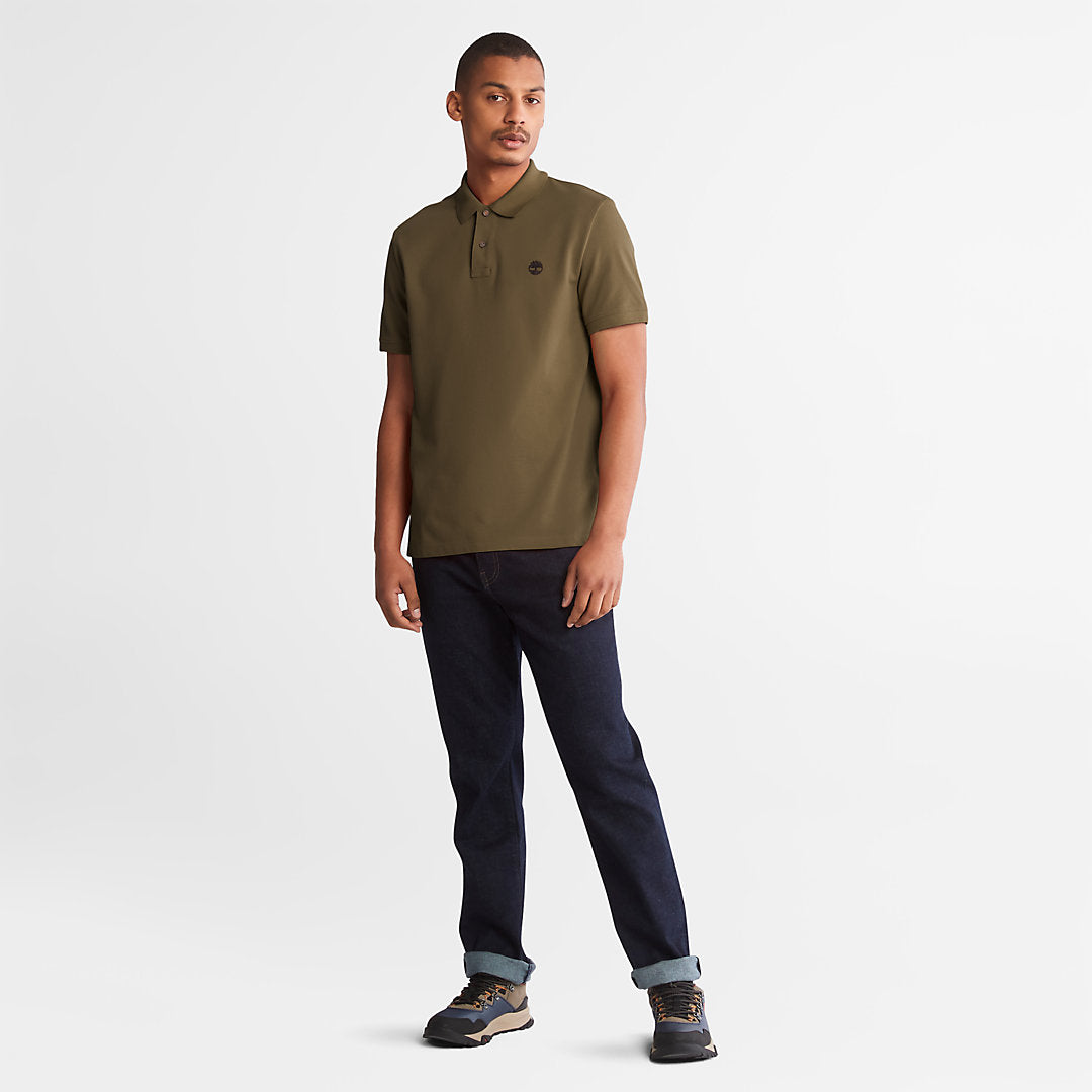 Millers River Pique Polo Shirt for Men in Dark Green Timberland On Sale