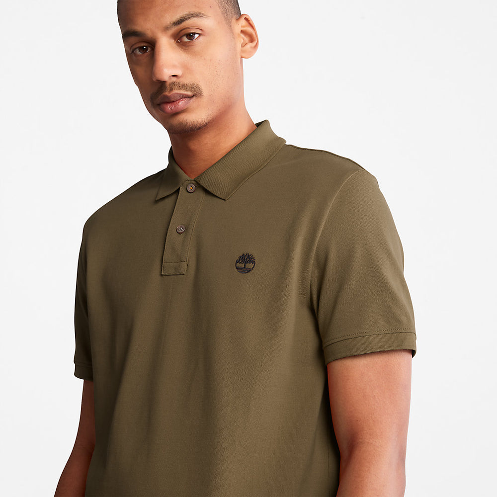 Millers River Pique Polo Shirt for Men in Dark Green Timberland On Sale
