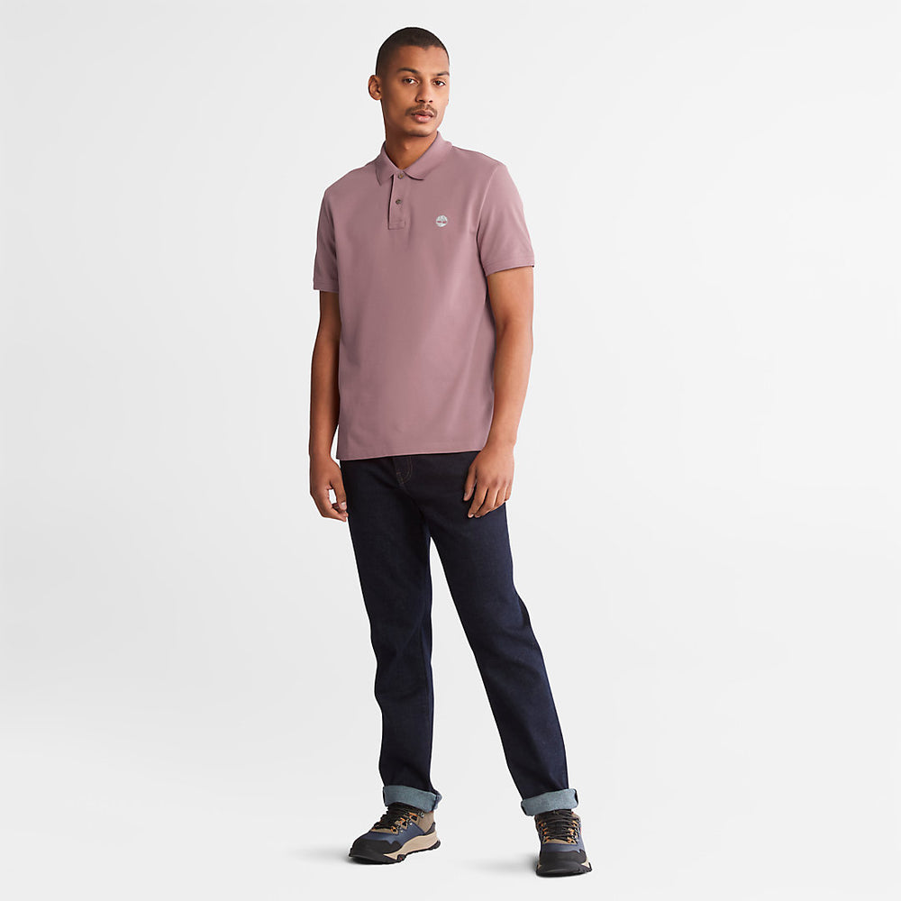 Millers River Pique Polo Shirt for Men in Purple Timberland On Sale