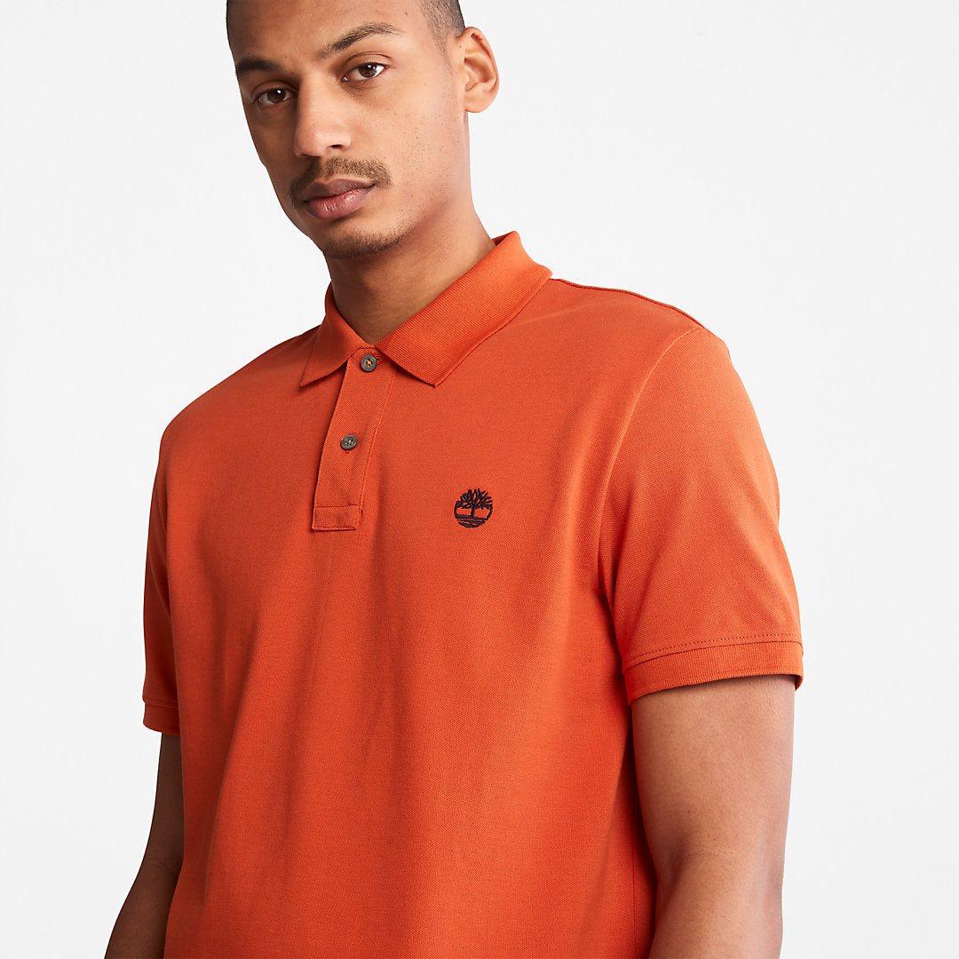 Millers River Pique Polo Shirt for Men in Orange Timberland Outlet