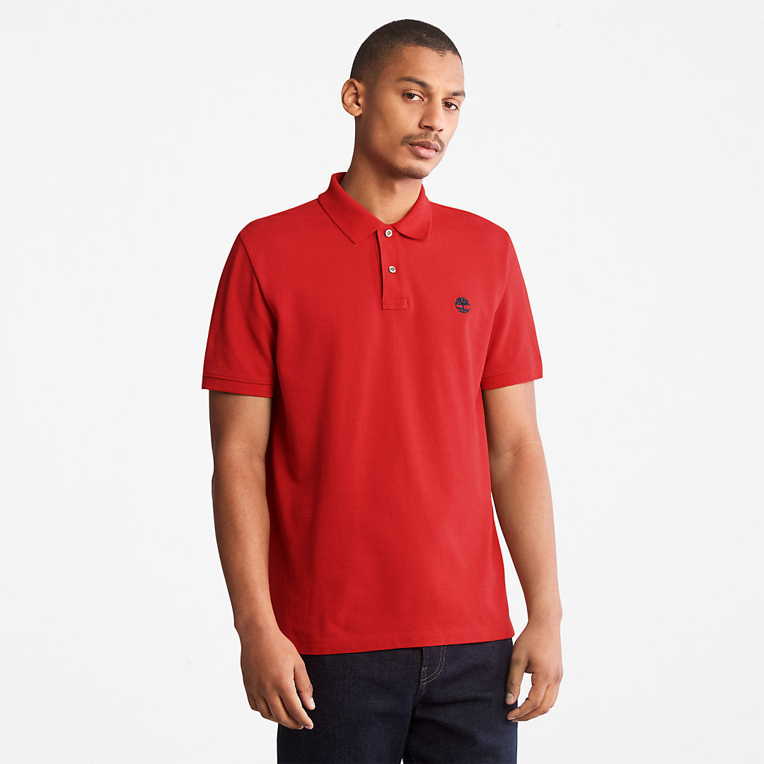 Millers River Pique Polo Shirt for Men in Red Timberland Sale