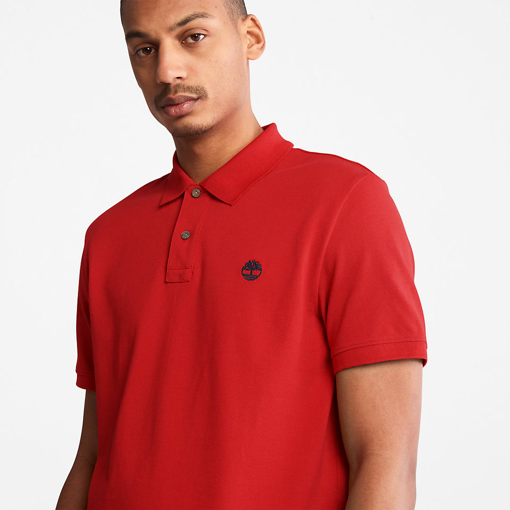 Millers River Pique Polo Shirt for Men in Red Timberland Sale