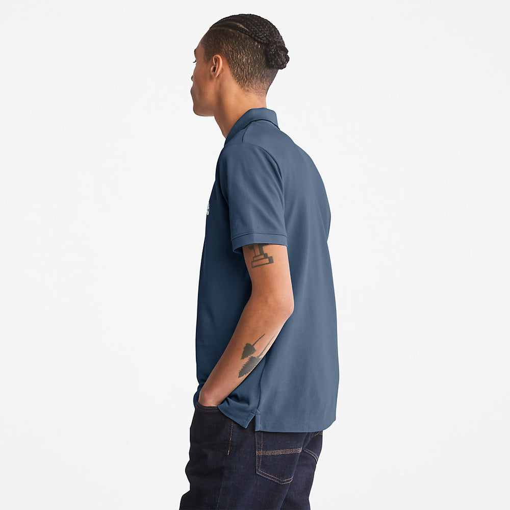 Millers River Print-Collar Polo Shirt for Men in Blue Timberland For Sale