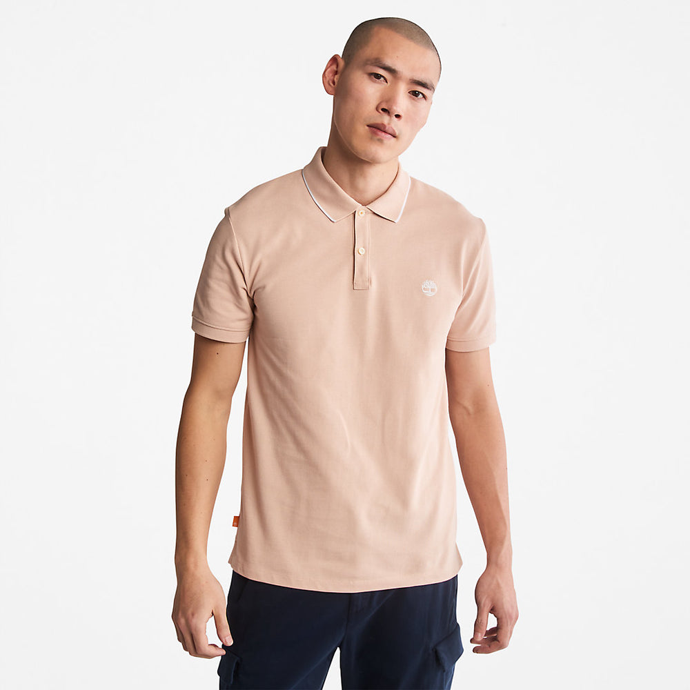 Millers River Print-Collar Polo Shirt for Men in Light Pink Timberland Online