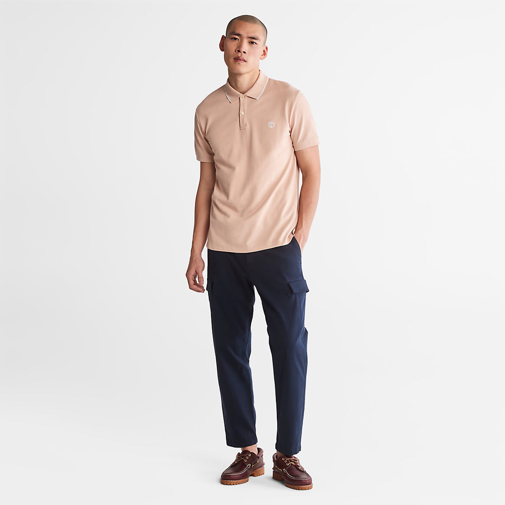 Millers River Print-Collar Polo Shirt for Men in Light Pink Timberland Online