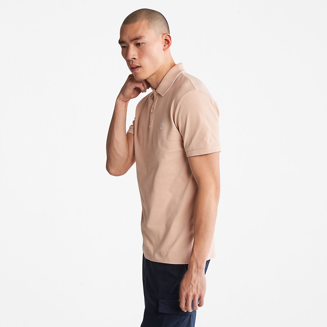 Millers River Print-Collar Polo Shirt for Men in Light Pink Timberland Online