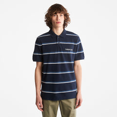 Zealand River Striped Polo Shirt for Men in Navy Timberland US