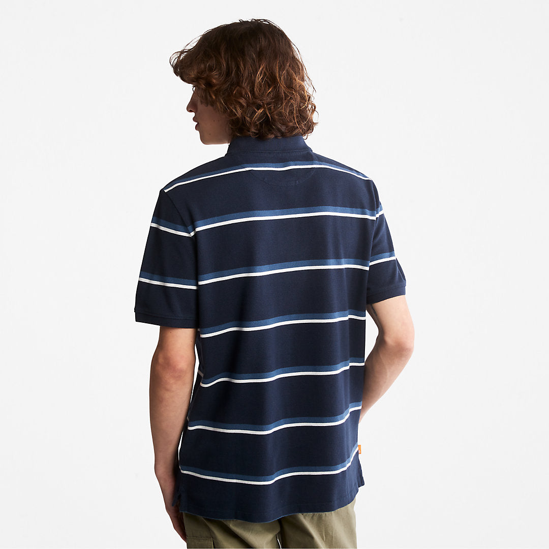 Zealand River Striped Polo Shirt for Men in Navy Timberland US