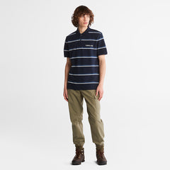 Zealand River Striped Polo Shirt for Men in Navy Timberland US