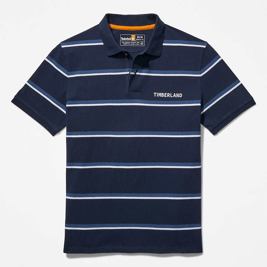 Zealand River Striped Polo Shirt for Men in Navy Timberland US