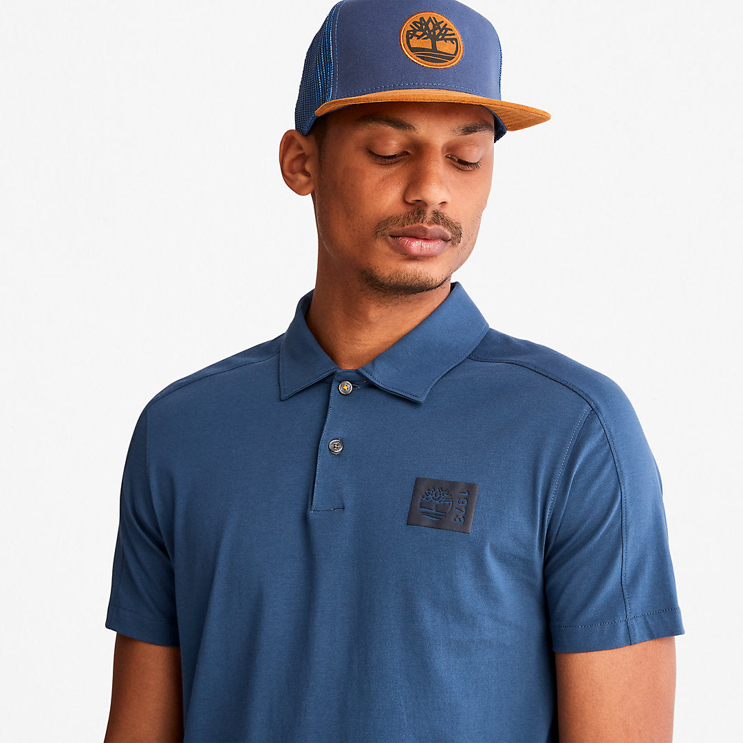 TimberFresh™ Supima® Cotton Polo Shirt for Men in Blue Timberland Sale
