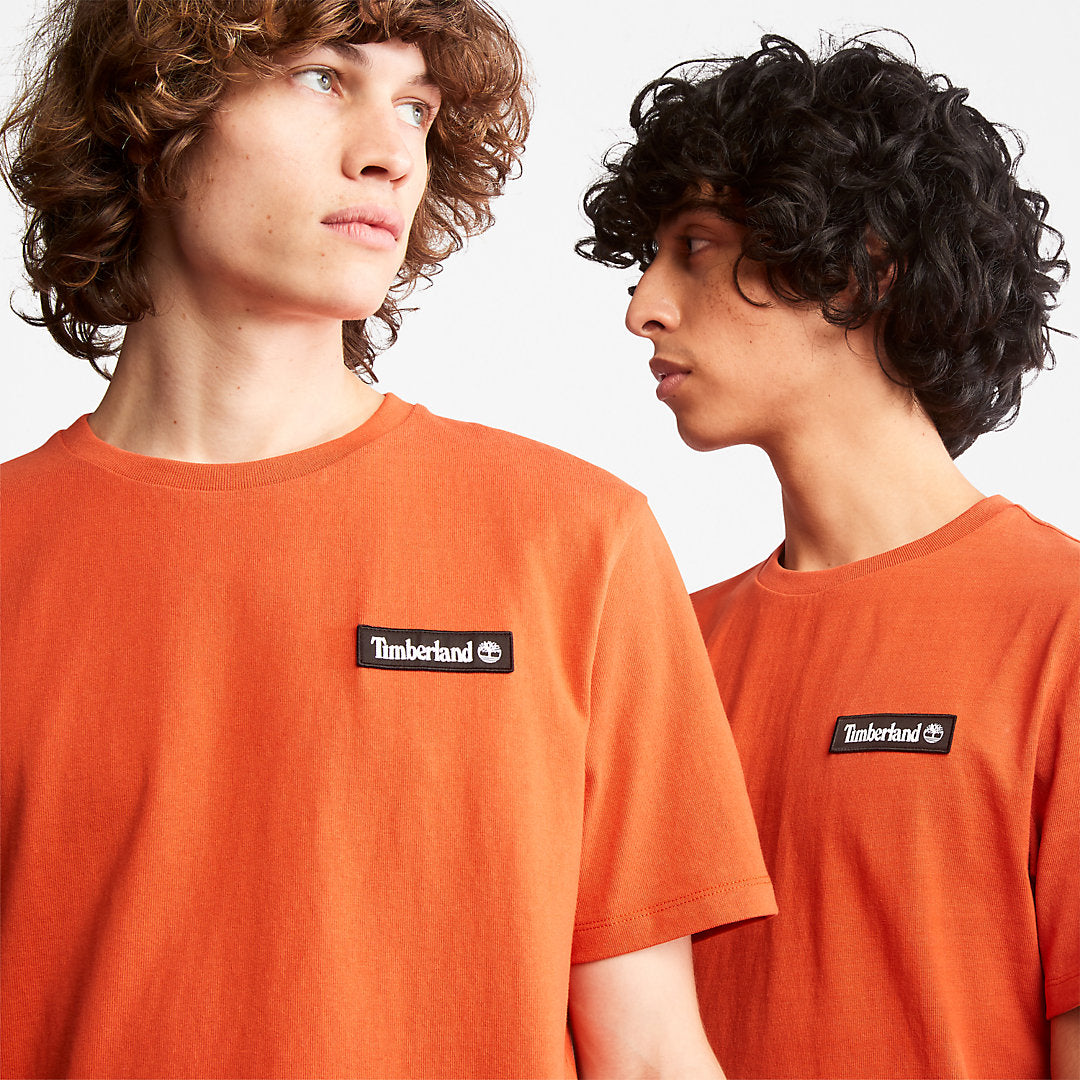 All Gender Heavyweight Badge T-Shirt in Orange Timberland Discount