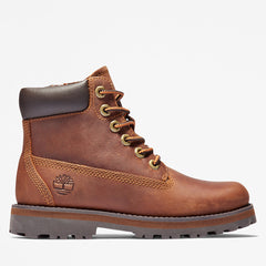 Courma 6 Inch Side-Zip Boot for Youth in Brown Timberland US