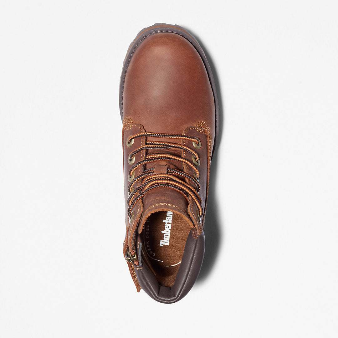Courma 6 Inch Side-Zip Boot for Youth in Brown Timberland US