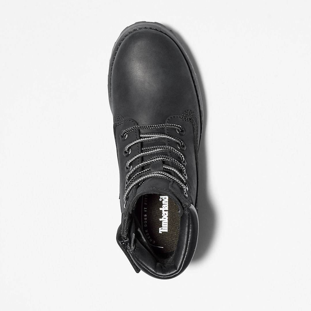 Courma 6 Inch Side-Zip Boot for Youth in Black Timberland Online