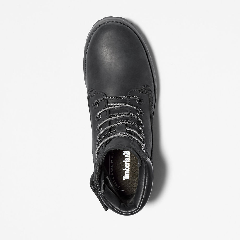 Courma 6 Inch Side-Zip Boot for Youth in Black Timberland Online