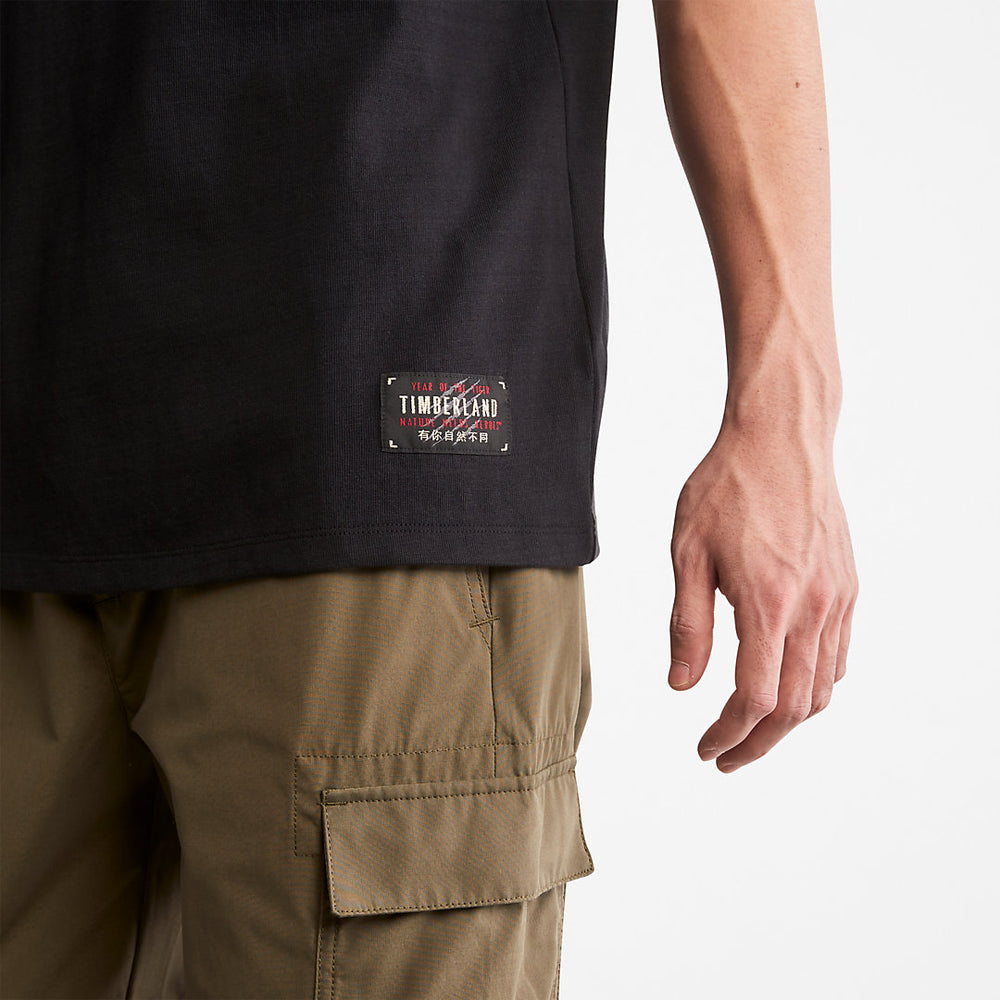Year of the Tiger T-Shirt for Men in Black Timberland On Sale