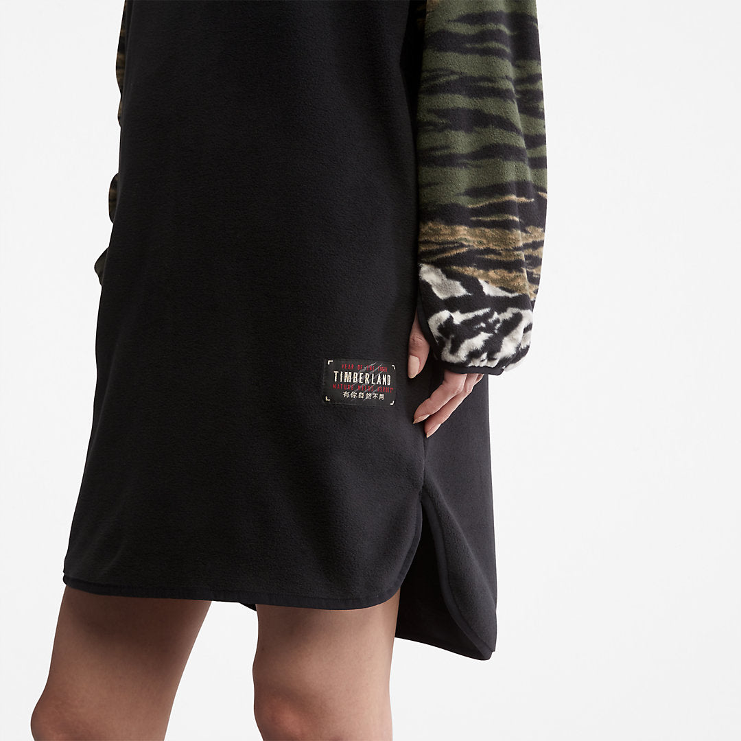 Chinese New Year Fleece Dress for Women in Black Timberland Discount