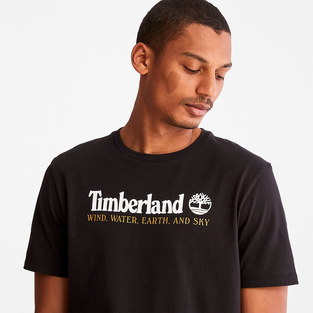 Wind, Water, Earth and Sky™ T-Shirt for Men in Black Timberland Outlet