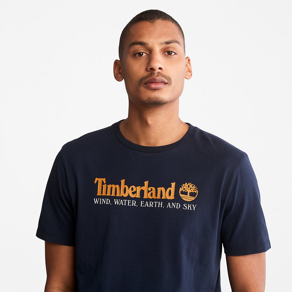 Wind, Water, Earth and Sky™ T-Shirt for Men in Navy Timberland Sale