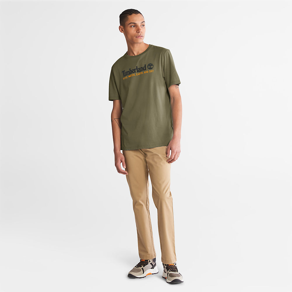 Wind, Water, Earth and Sky™ T-Shirt for Men in Dark Green Timberland Discount