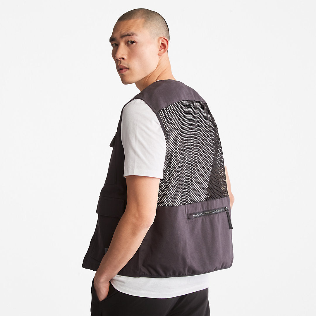 Progressive Utility Multi-Pocket Gilet for Men in Black Timberland Sale