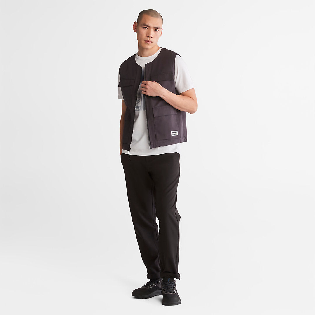 Progressive Utility Multi-Pocket Gilet for Men in Black Timberland Sale