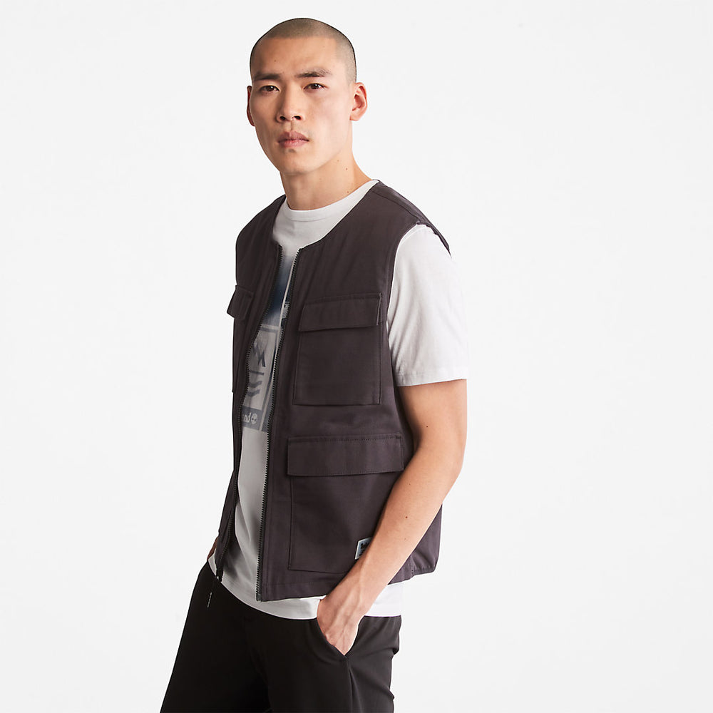 Progressive Utility Multi-Pocket Gilet for Men in Black Timberland Sale