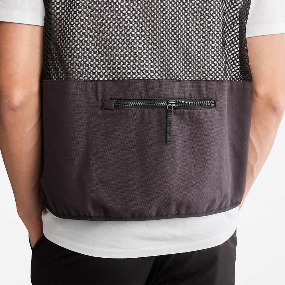 Progressive Utility Multi-Pocket Gilet for Men in Black Timberland Sale