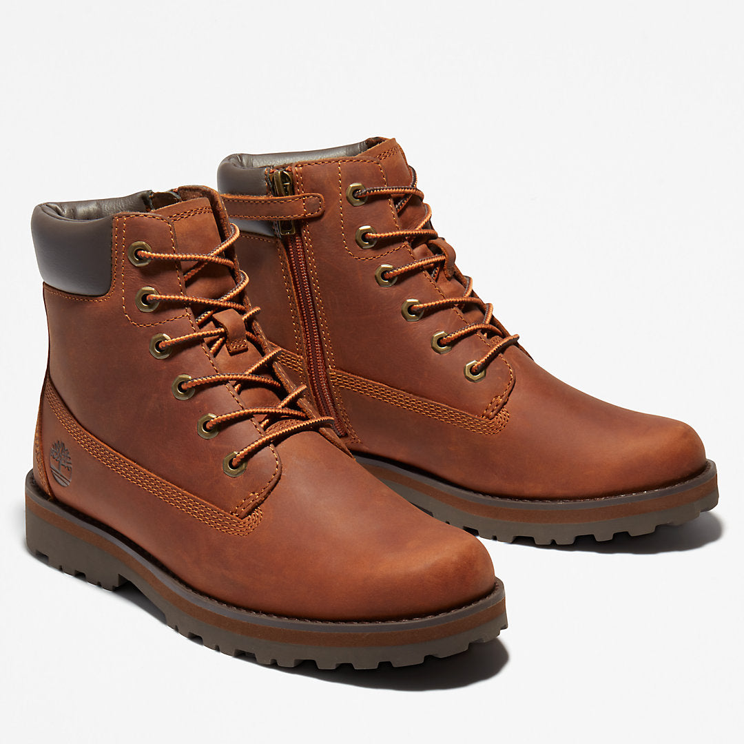 Courma Kid 6 Inch Side-zip Boot for Junior in Brown Timberland For Sale