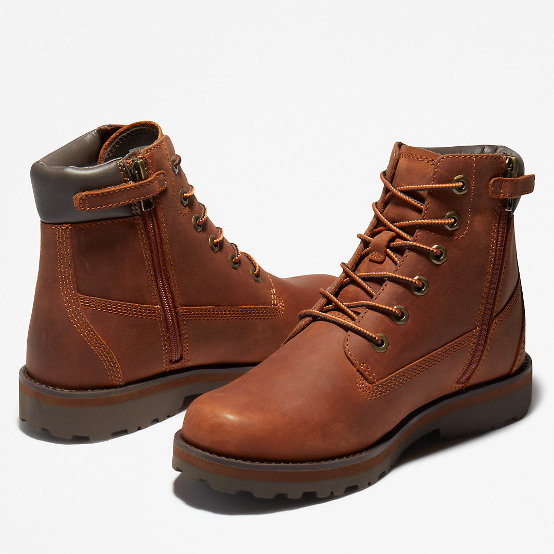 Courma Kid 6 Inch Side-zip Boot for Junior in Brown Timberland For Sale