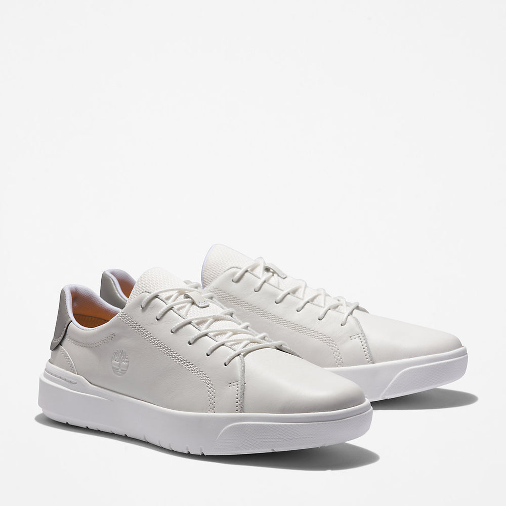 Seneca Bay Leather Trainer for Men in White Timberland Discount