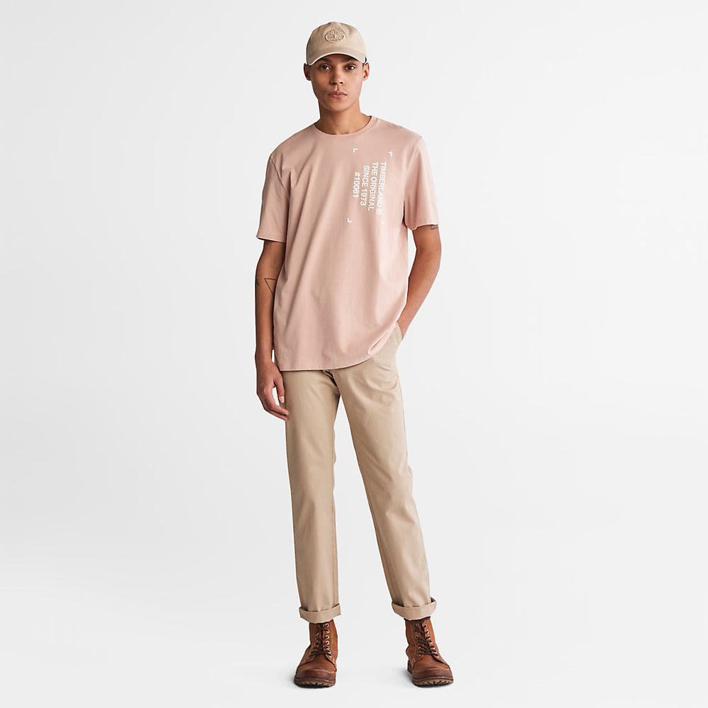 Progressive Utility Graphic T-Shirt for Men in Pink Timberland Outlet