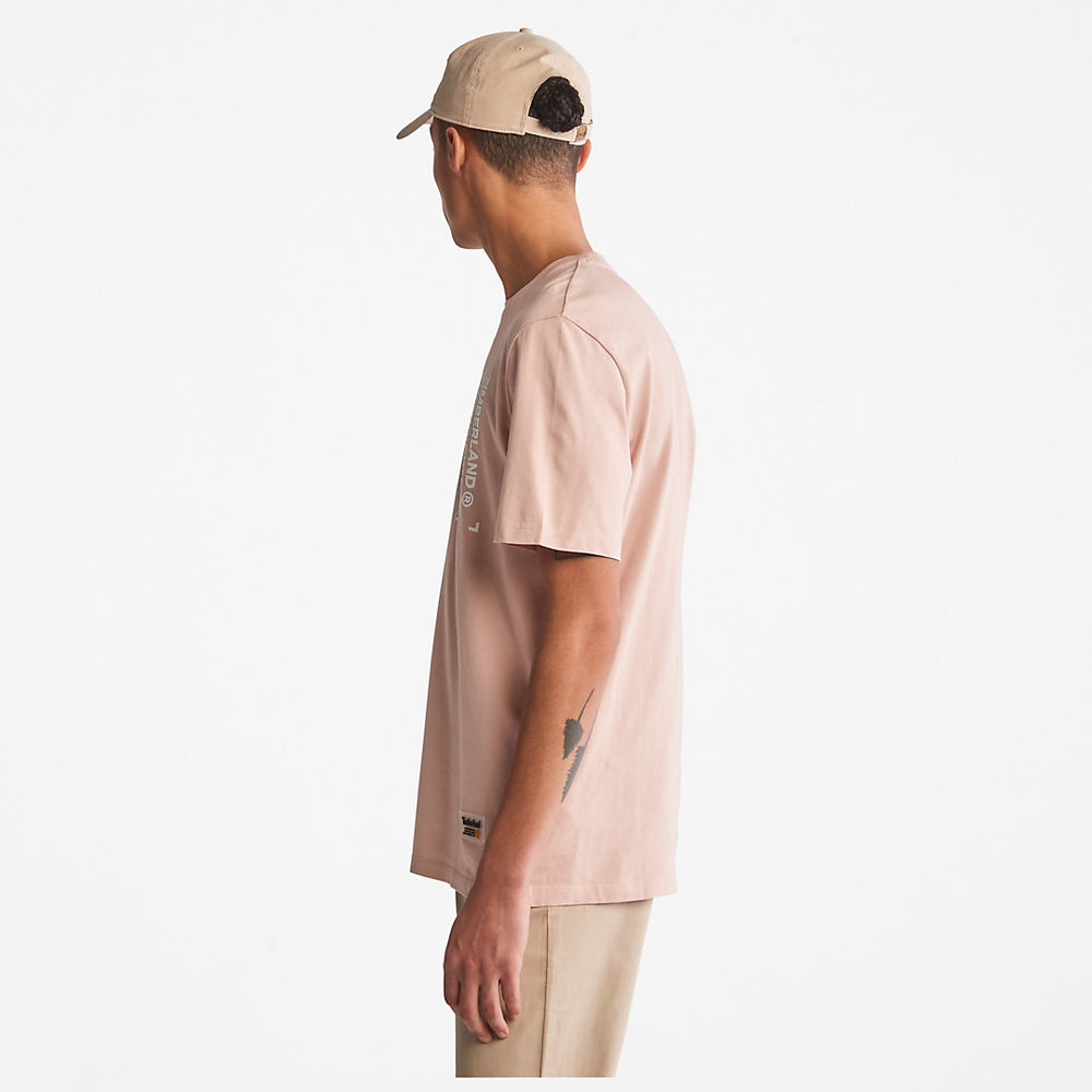 Progressive Utility Graphic T-Shirt for Men in Pink Timberland Outlet