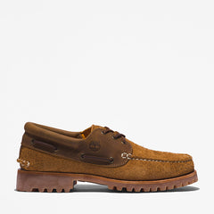 Timberland® 3-Eye Lug Handsewn Boat Shoe for Men in Medium Brown Timberland US