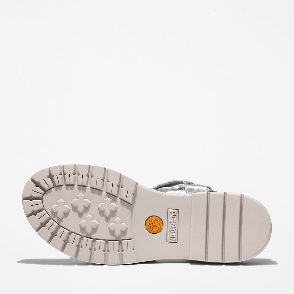 London Vibe Ankle-Strap Sandal for Women in Silver Timberland On Sale
