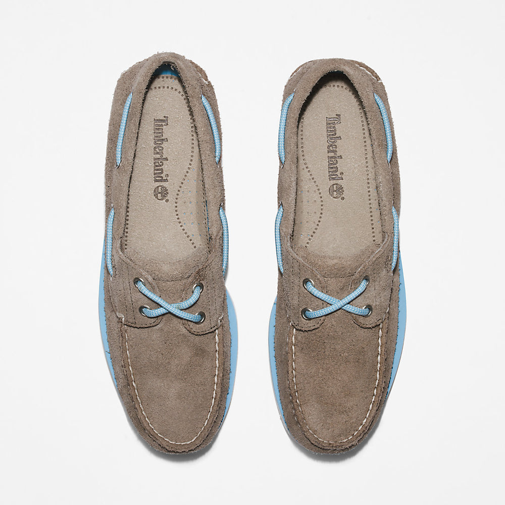 Timberland® 2-Eye Classic Boat Shoe for Men in Medium Grey Timberland Outlet