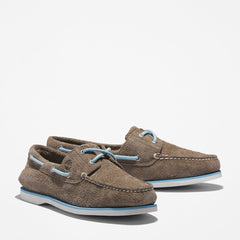 Timberland® 2-Eye Classic Boat Shoe for Men in Medium Grey Timberland Outlet