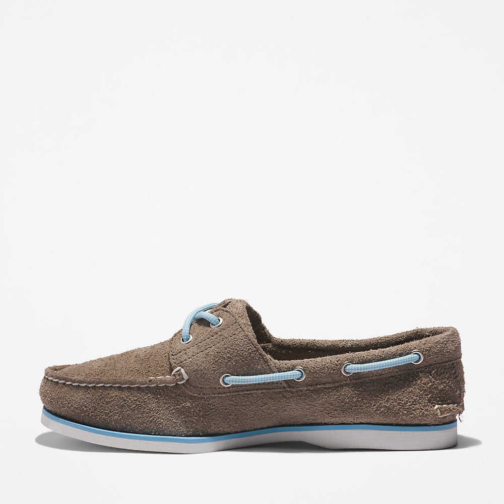 Timberland® 2-Eye Classic Boat Shoe for Men in Medium Grey Timberland Outlet