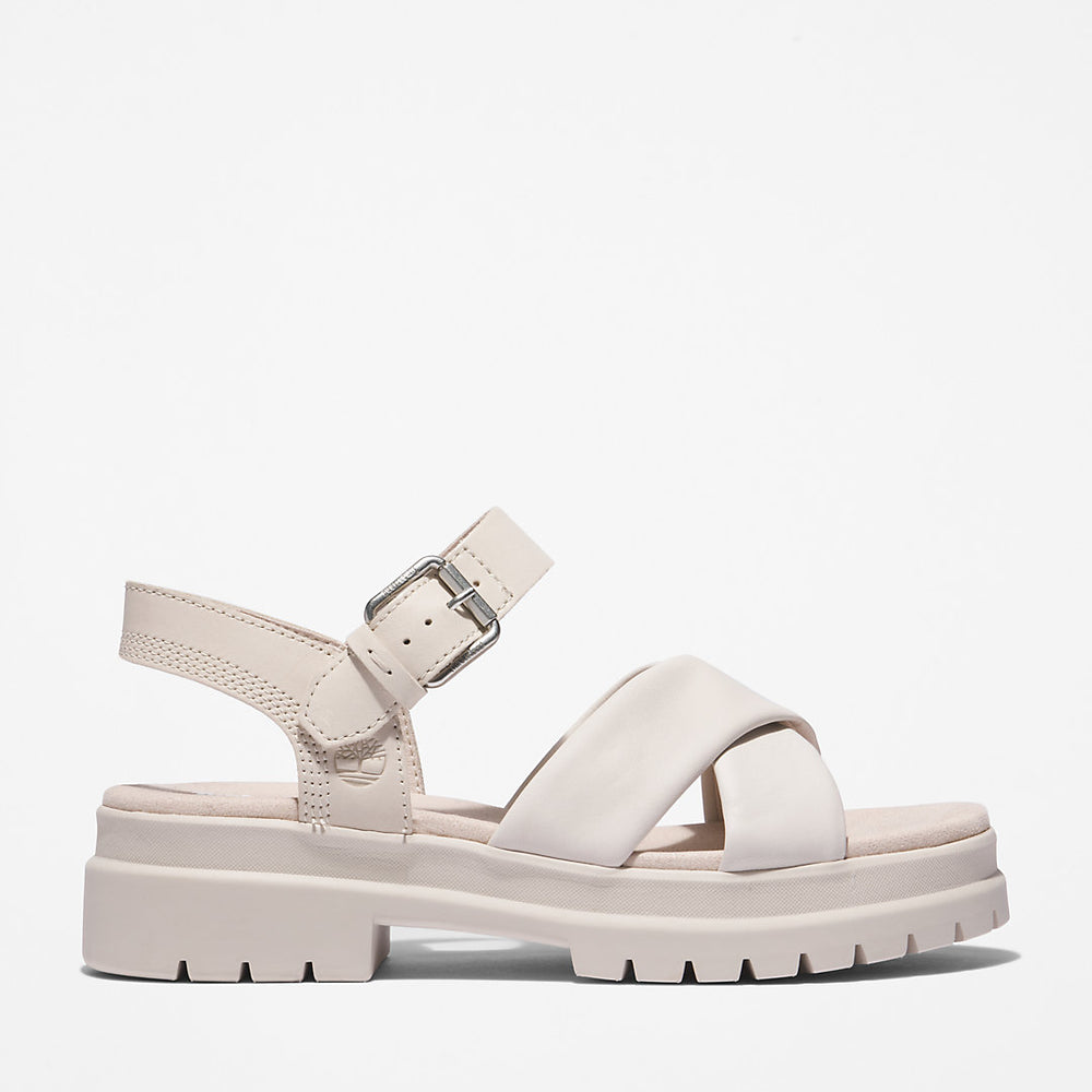 London Vibe Ankle-strap Sandal for Women in White Timberland Outlet