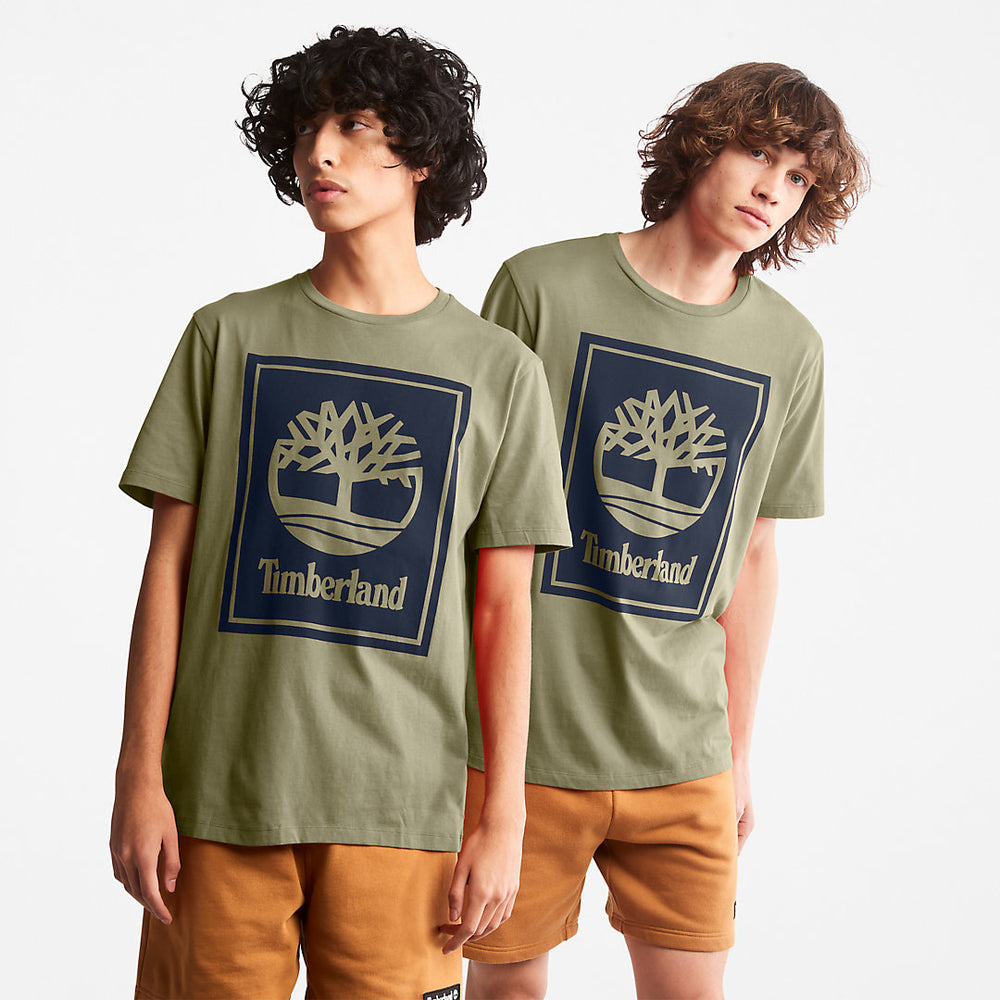 Tree Logo T-Shirt for All Gender in Green Timberland Outlet