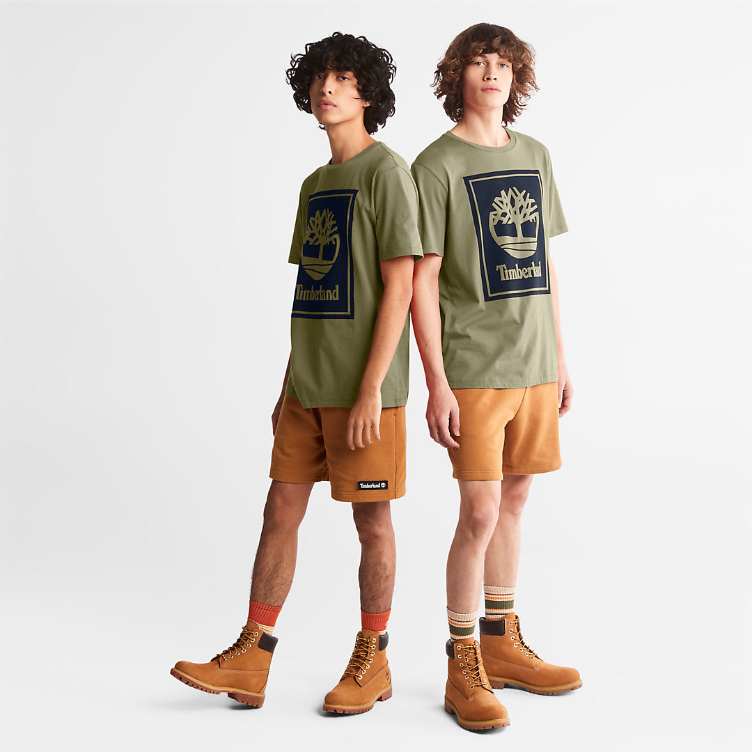 Tree Logo T-Shirt for All Gender in Green Timberland Outlet