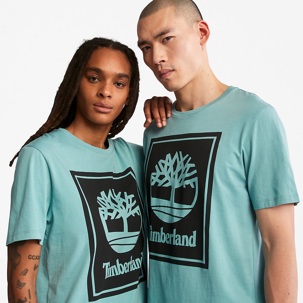 Tree Logo T-Shirt for All Gender in Teal Timberland Sale