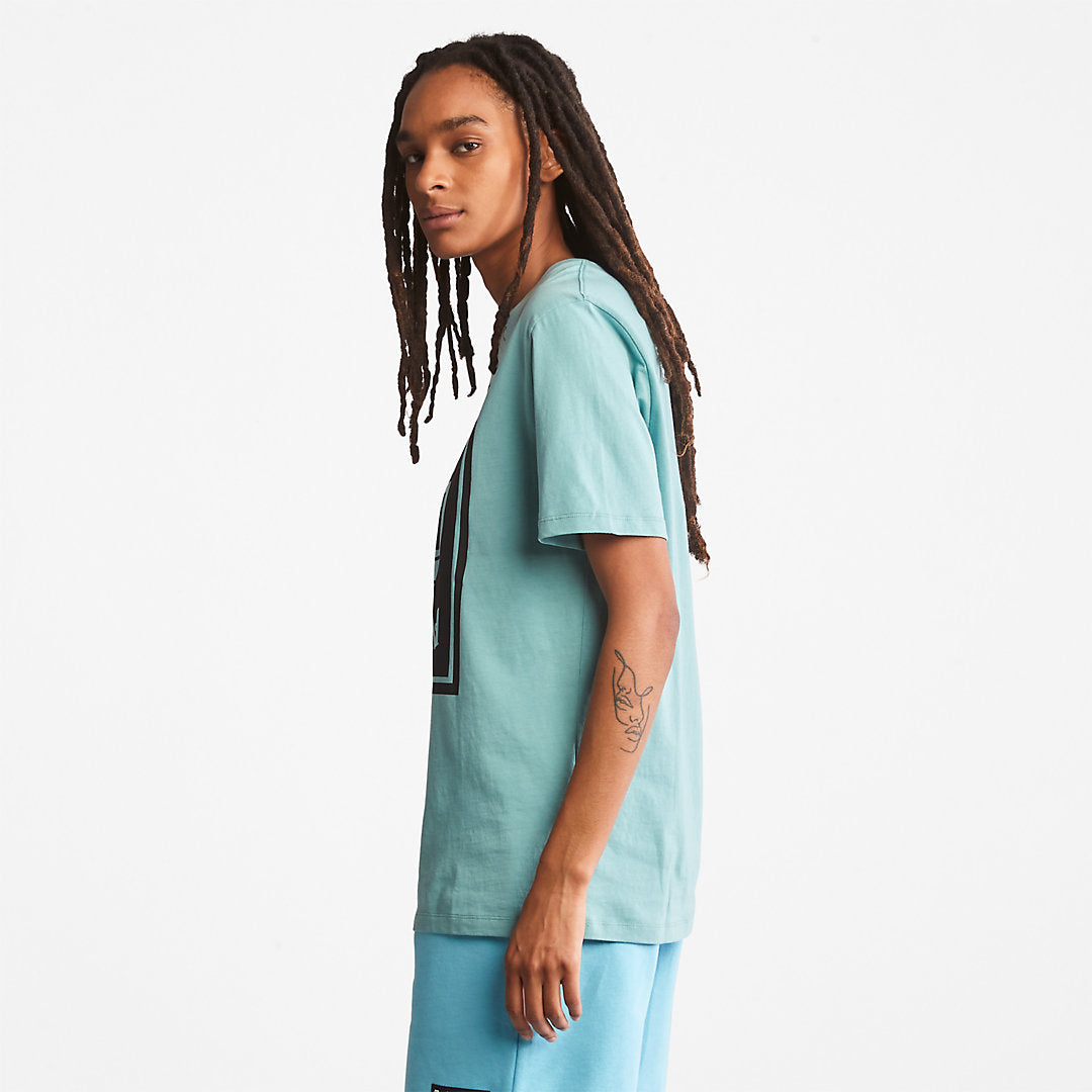 Tree Logo T-Shirt for All Gender in Teal Timberland Sale