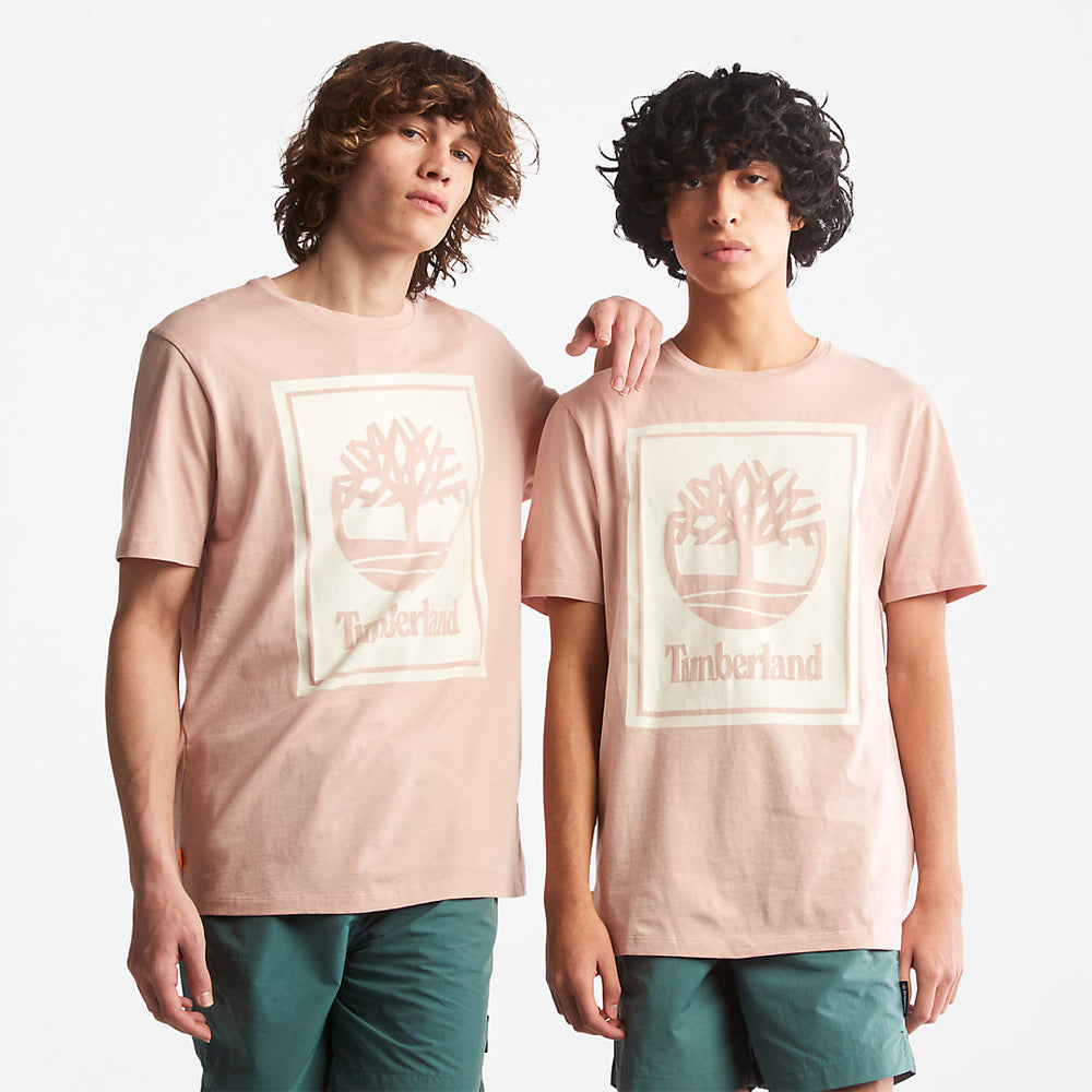 Tree Logo T-Shirt for All Gender in Pink Timberland Discount
