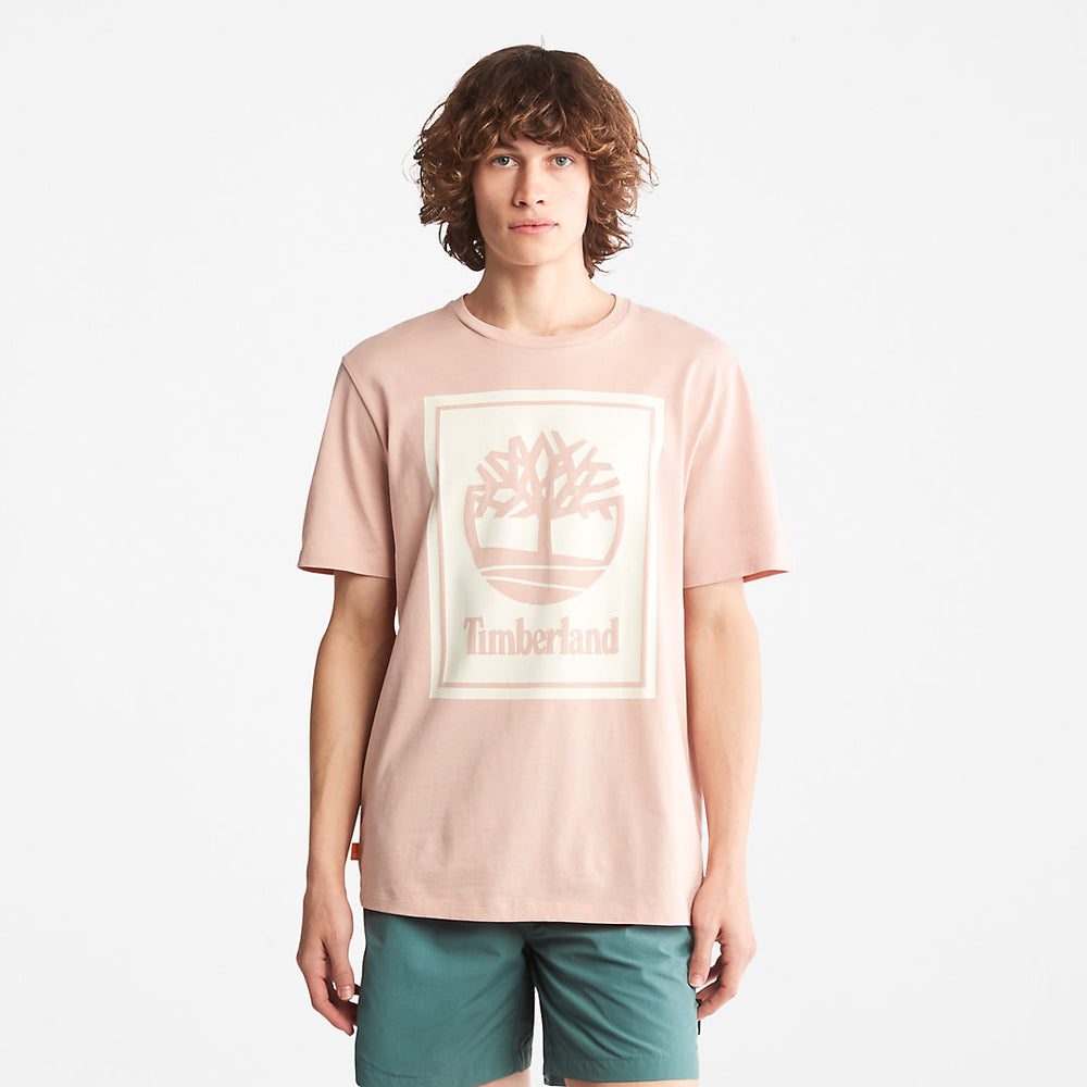 Tree Logo T-Shirt for All Gender in Pink Timberland Discount