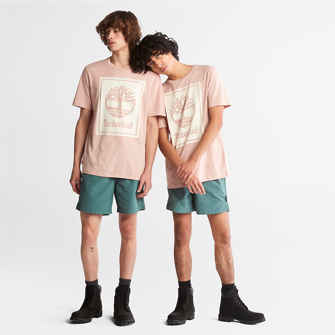 Tree Logo T-Shirt for All Gender in Pink Timberland Discount